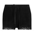 Shorts Velours Lace, Zwart