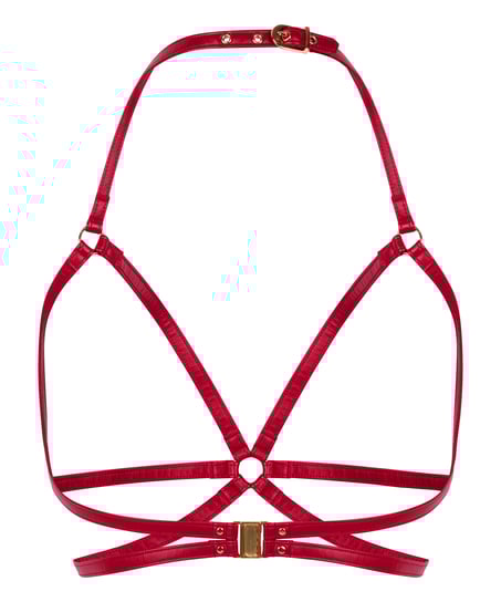 Open bralette, Rood