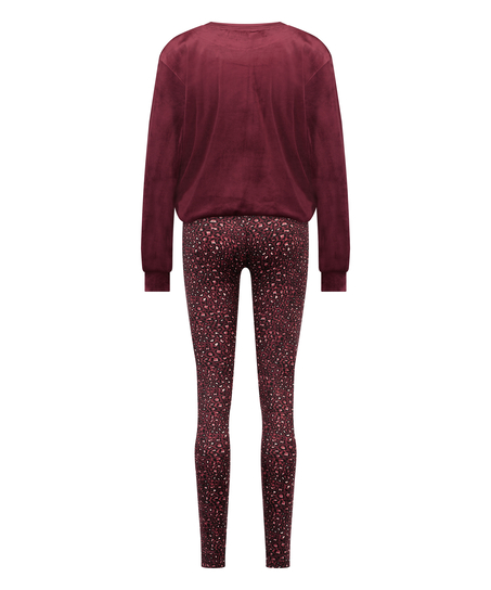 Pyjamaset met tas, Paars