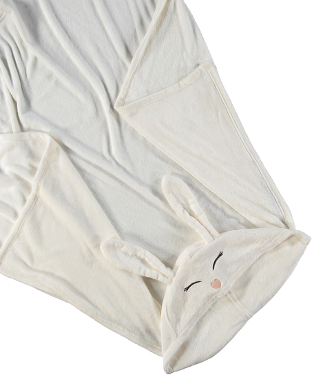 Winter Bunny Snuggle Blanket, Wit