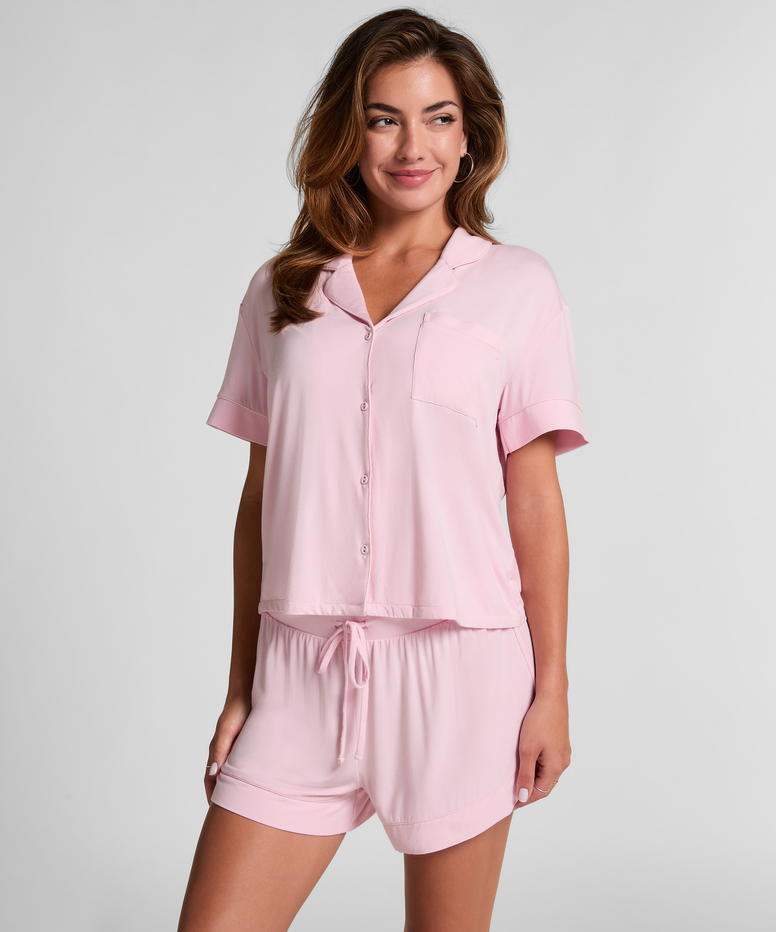 Shorts Jersey Essential, Roze, main