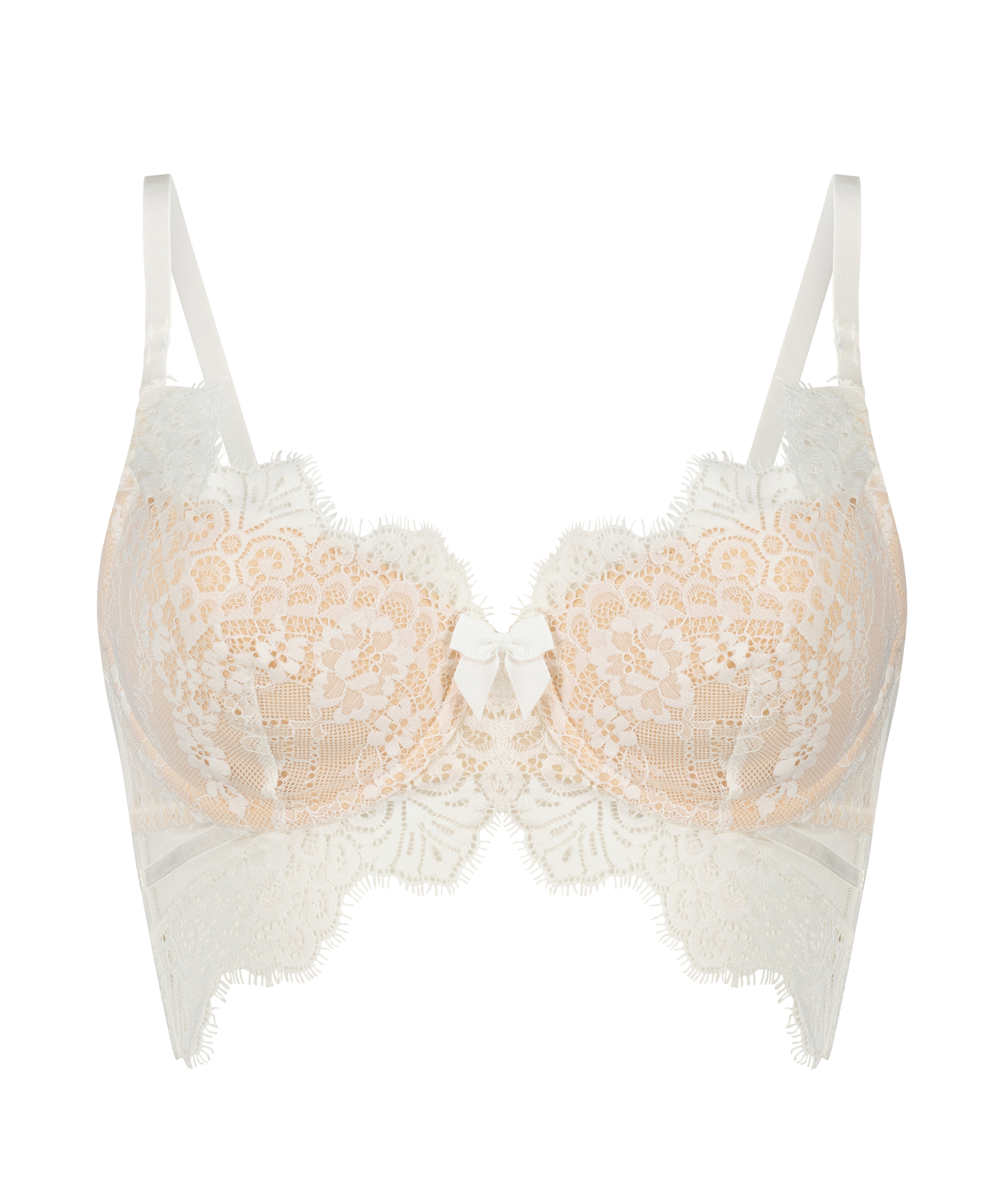 Soutien-gorge &agrave; armatures pr&eacute;form&eacute; longline Marilee, Blanc, main