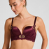 Soutien-gorge à armatures rembourré longline Avela, Rouge