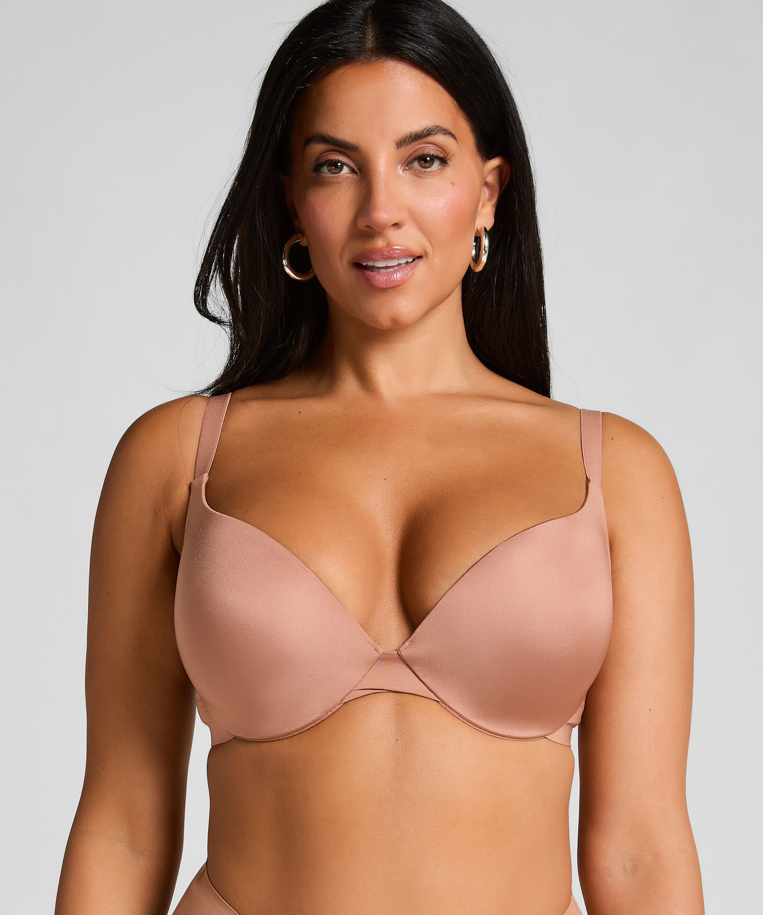 Voorgevormde push-up beugel bh Smooth, Bruin