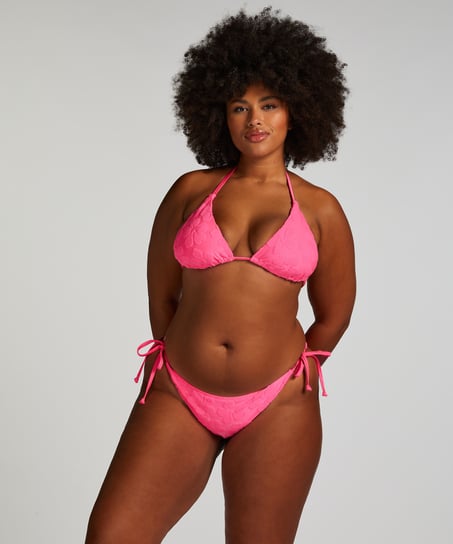 Haut de bikini triangle Hula, Rose