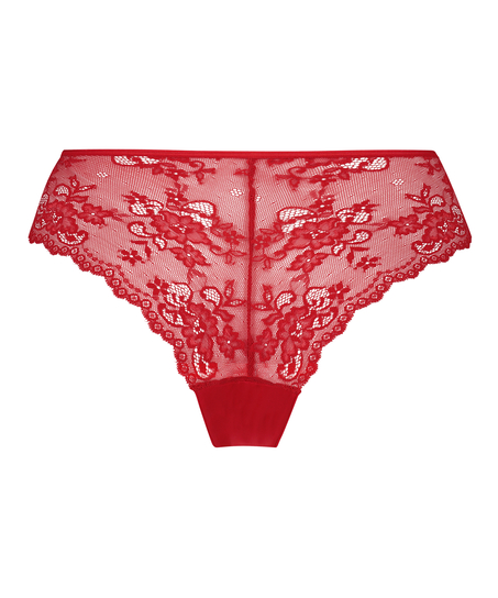 Slip br&eacute;silien Invisible Lace Back, Rouge