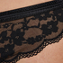 Slip br&eacute;silien jambe haute Iva Curvy, Noir