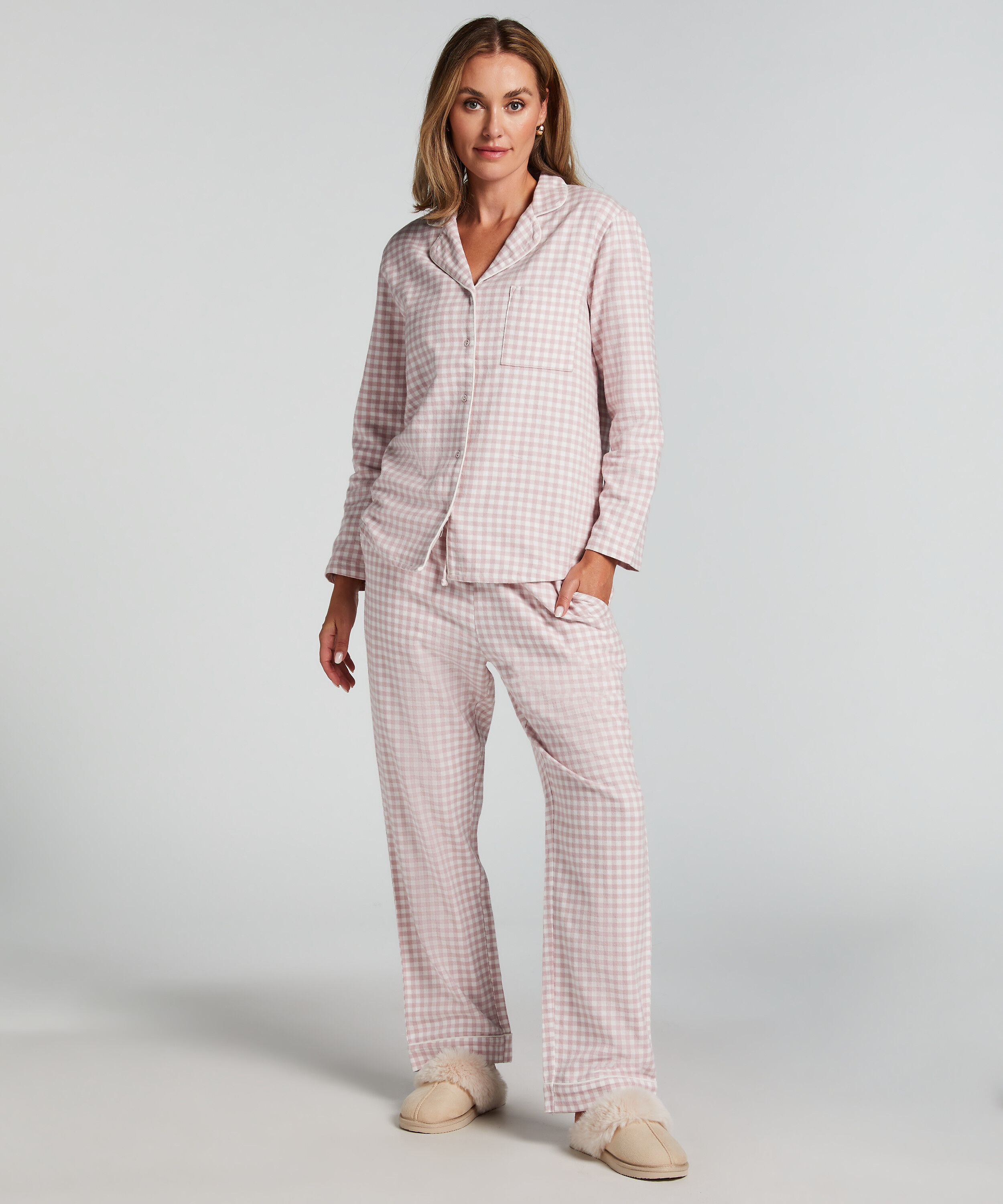 Pyjamatop Flanel Essentials, Paars
