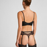 Soutien-gorge &agrave; armatures non-rembourr&eacute; longline Nienke, Noir