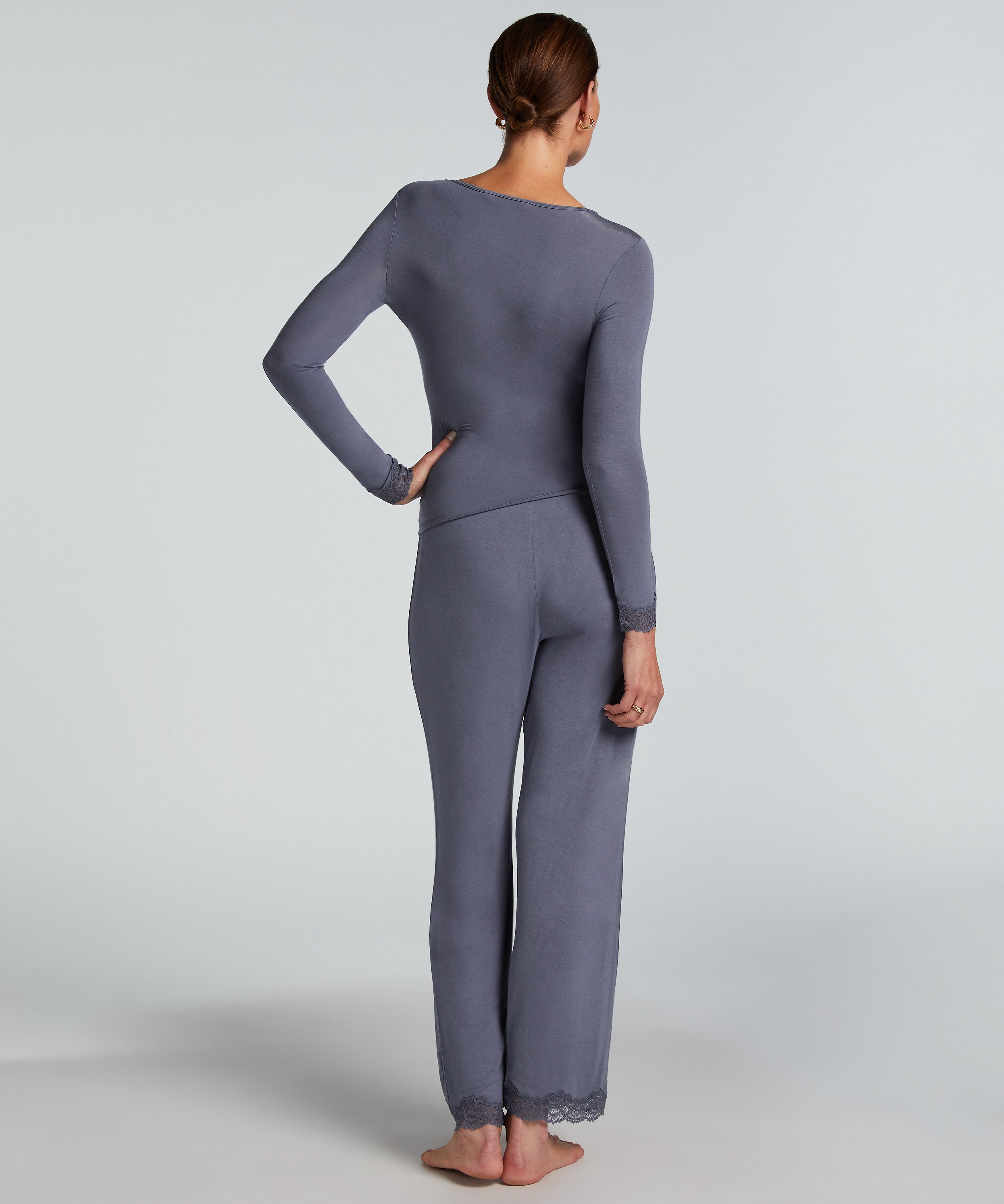 Ensemble de pyjama, Gris, main