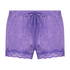 Shorts Velours Lace, Paars