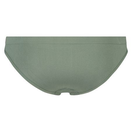 Slip br&eacute;silien taille haute sans couture, Vert