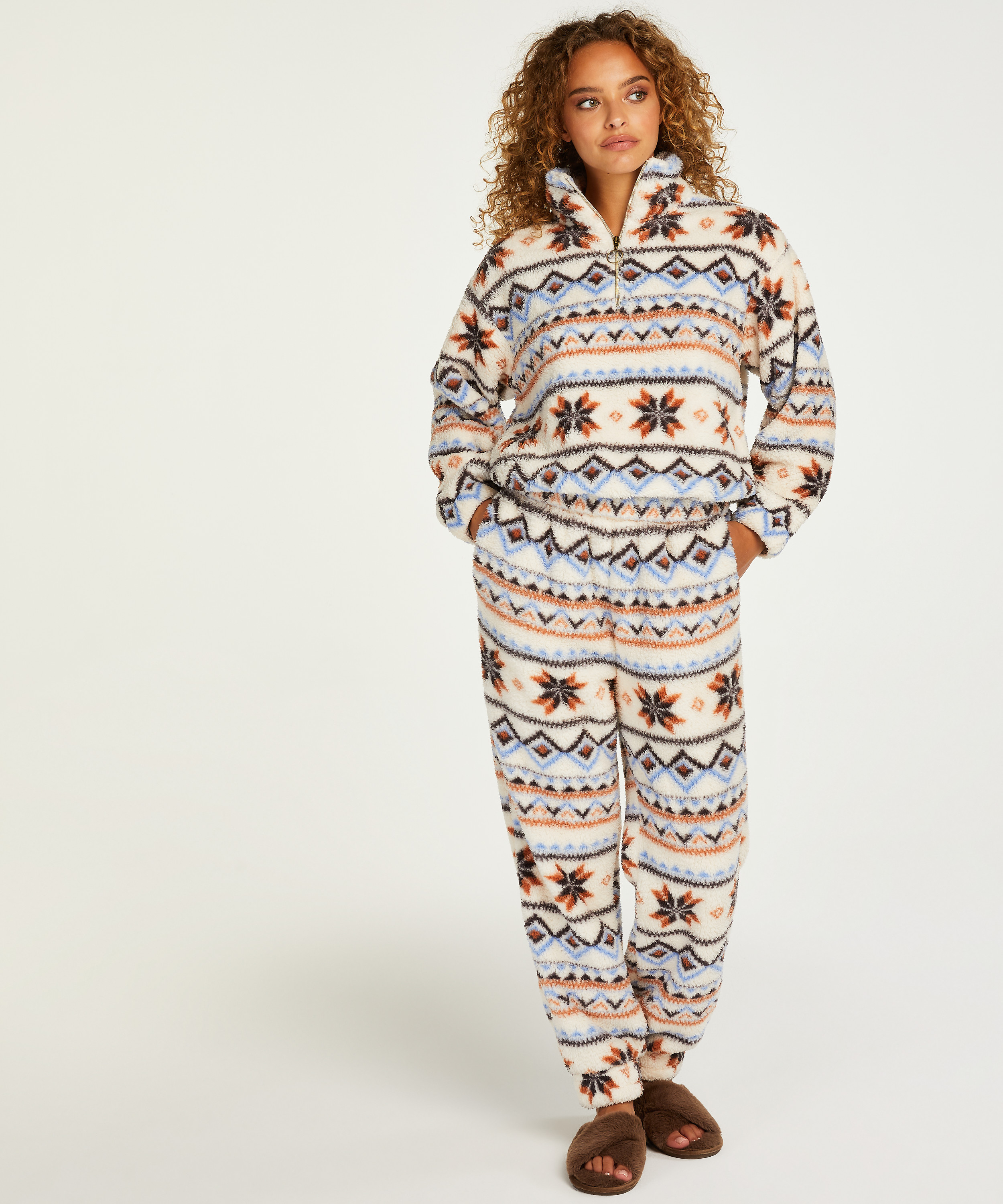 Pantalon de jogging polaire, Blanc, main