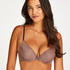 Soutien-gorge à armatures préformé Plunge, Brun
