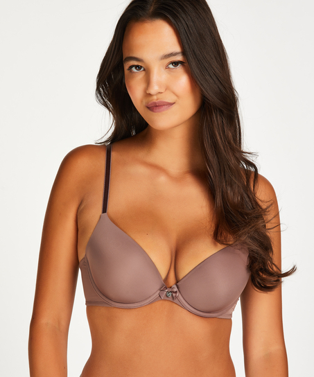 Soutien-gorge à armatures préformé Plunge, Brun
