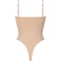 Naadloze corrigerend hoog uitgesneden body, Beige