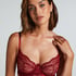 Soutien-gorge non-rembourr&eacute; &agrave; armatures Isabelle, Rouge