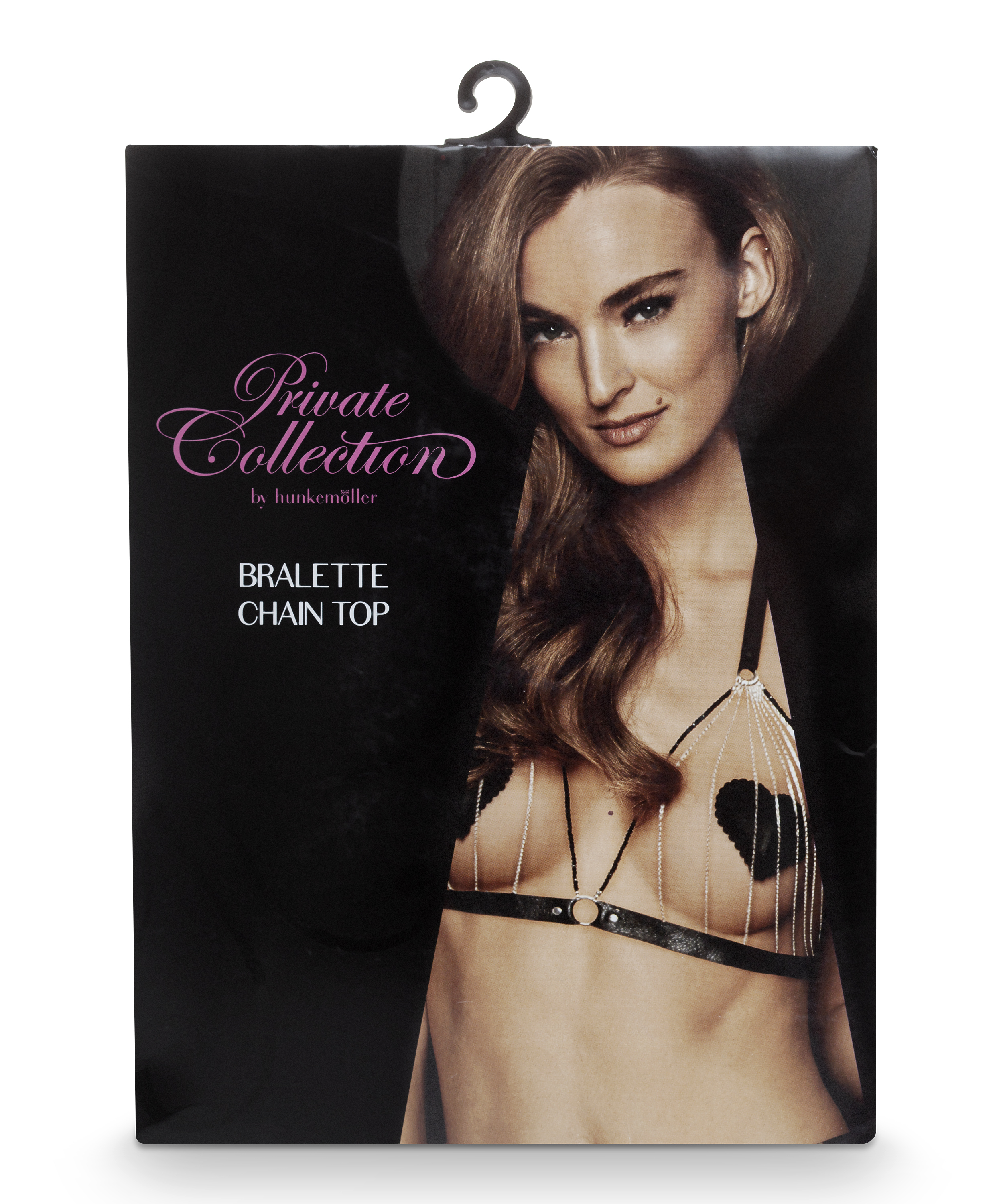 Bralette chain Top, Zwart, main