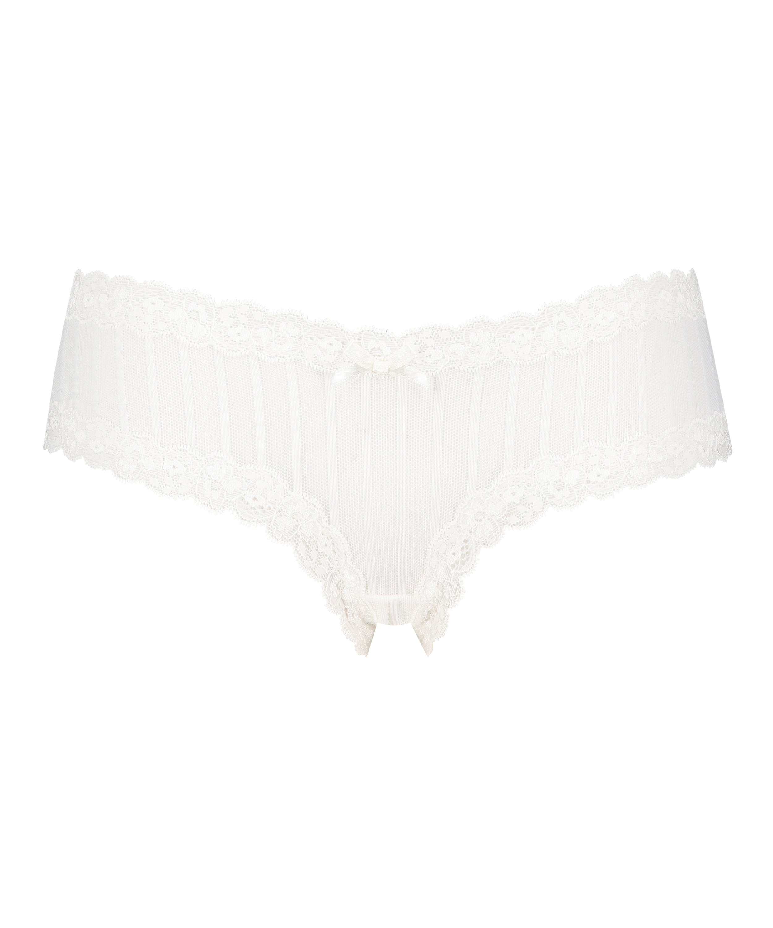 Slip brésilien V-shape mesh, Blanc, main