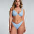 Niet-voorgevormde beugel bikinitop Scallop, Blauw