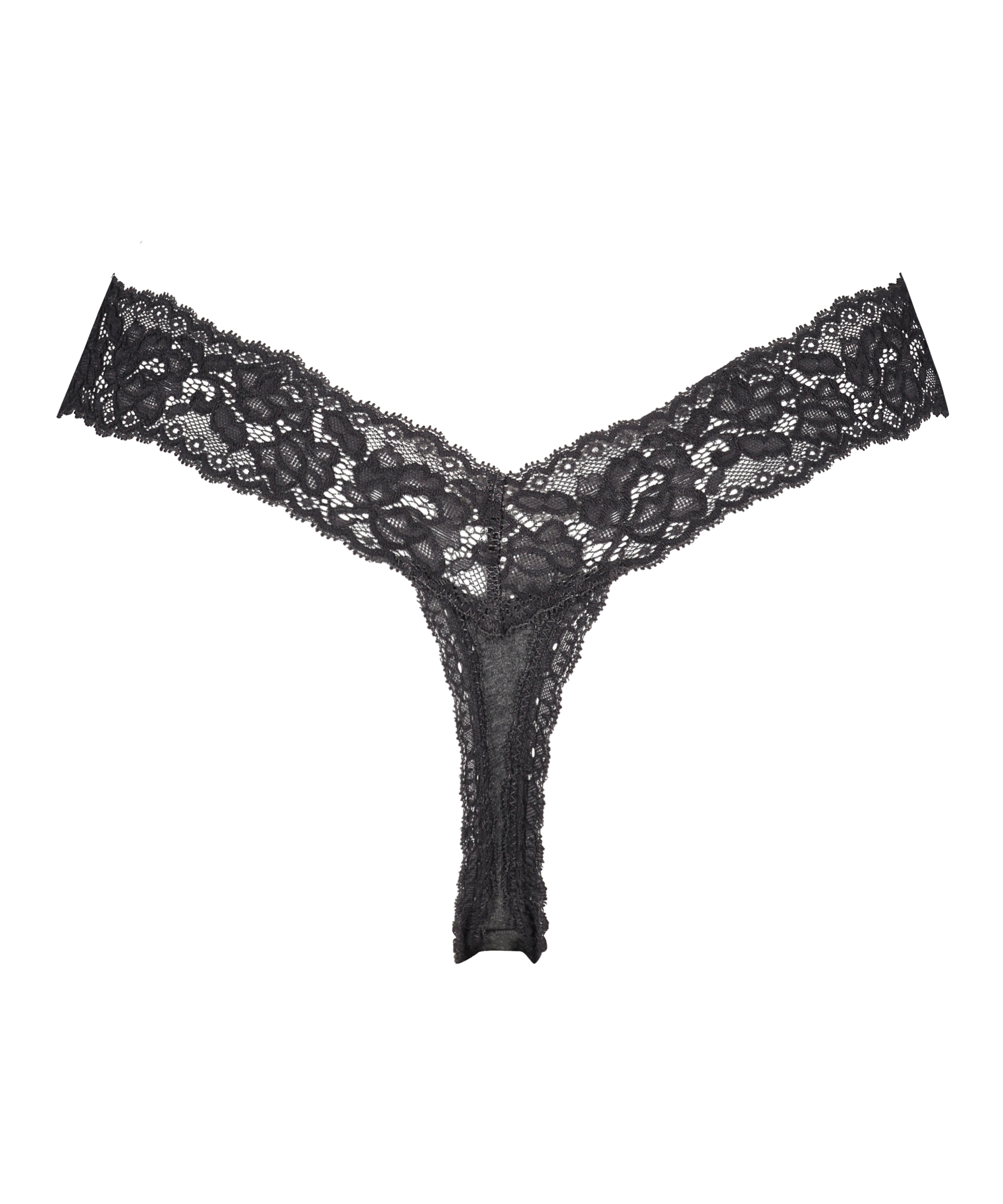 Extra lage string Katoen, Grijs, main