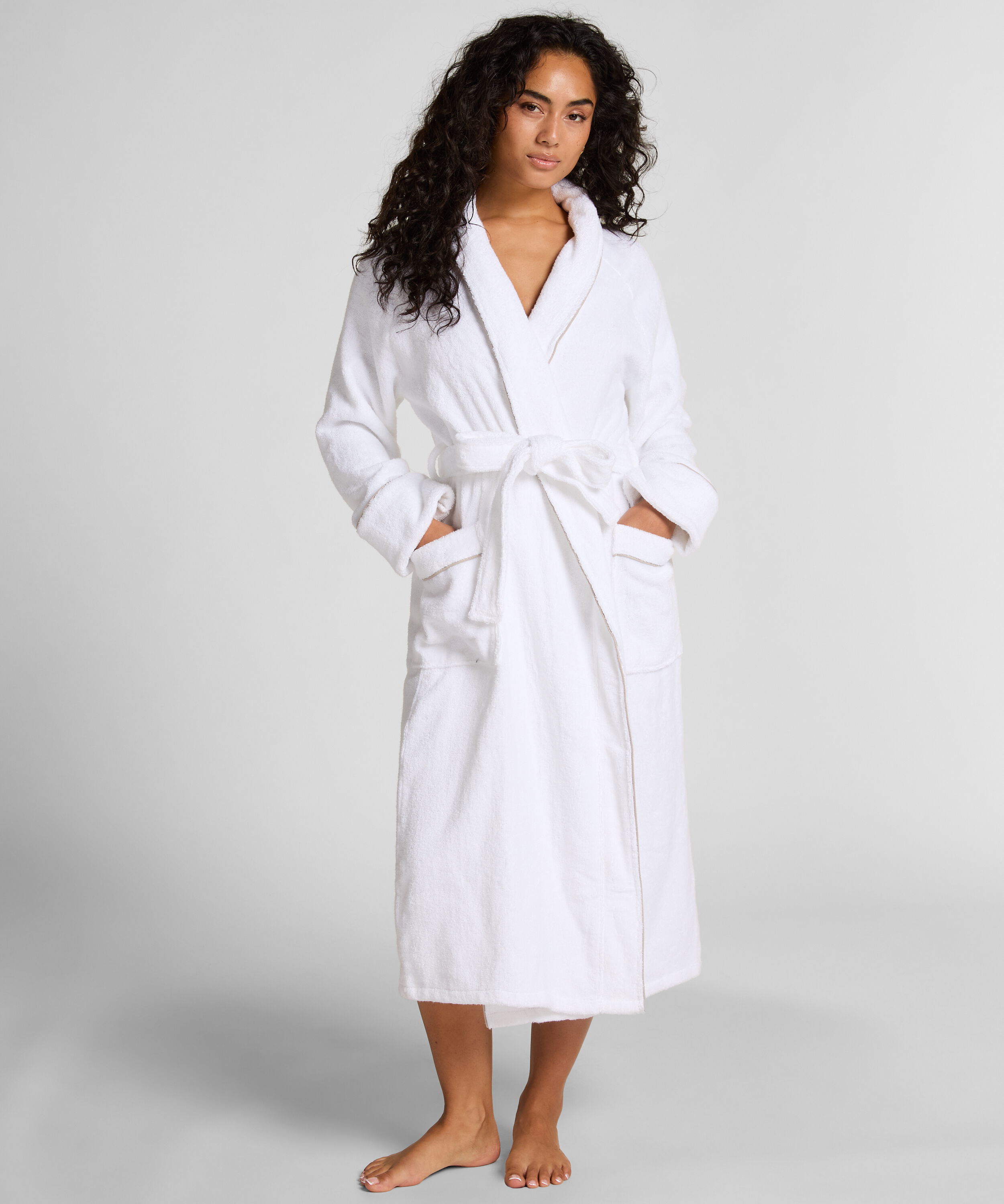 Peignoir éponge, Blanc Peignoir éponge, Blanc