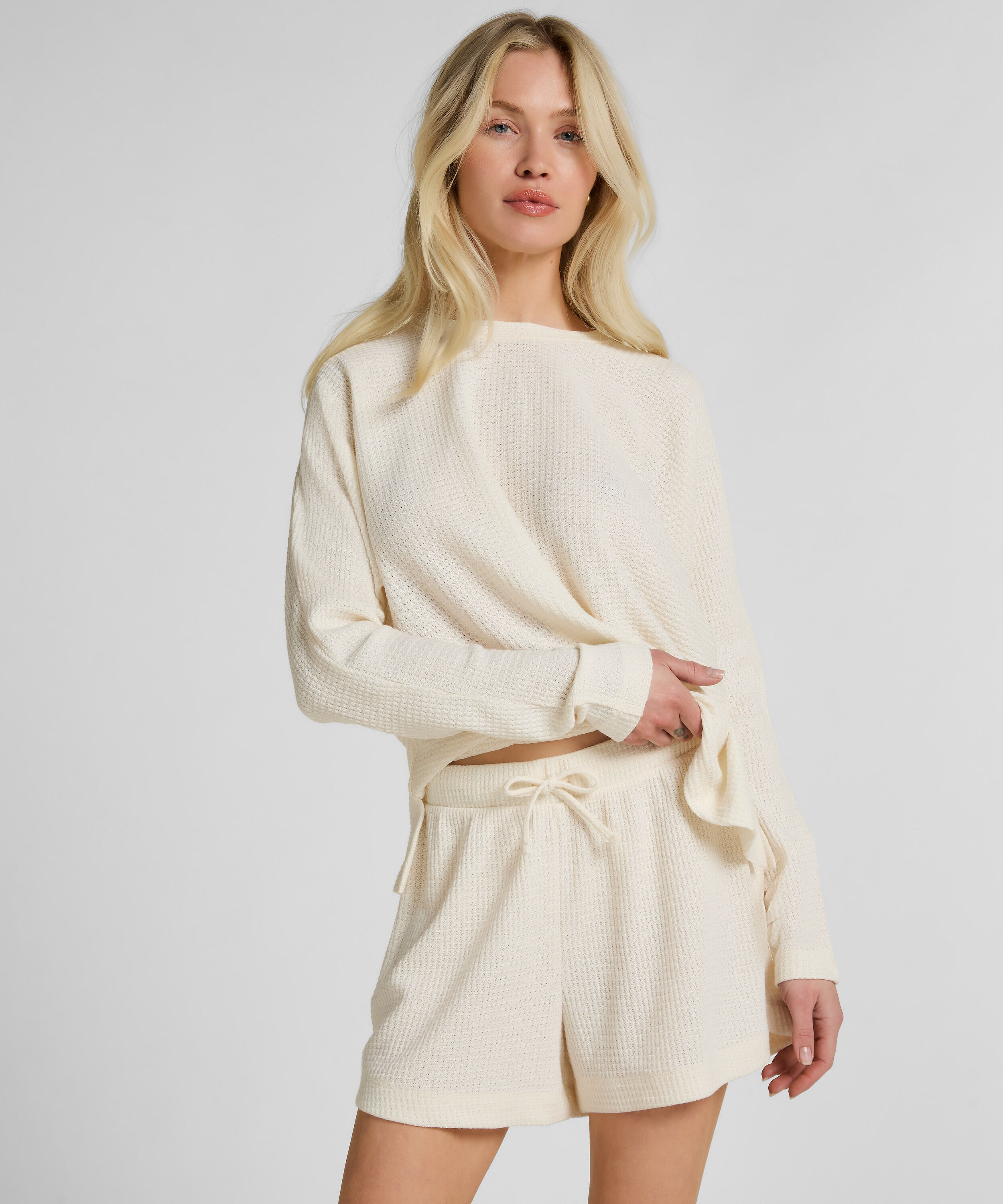 Short Waffle Sloane, Blanc Short Waffle Sloane, Blanc