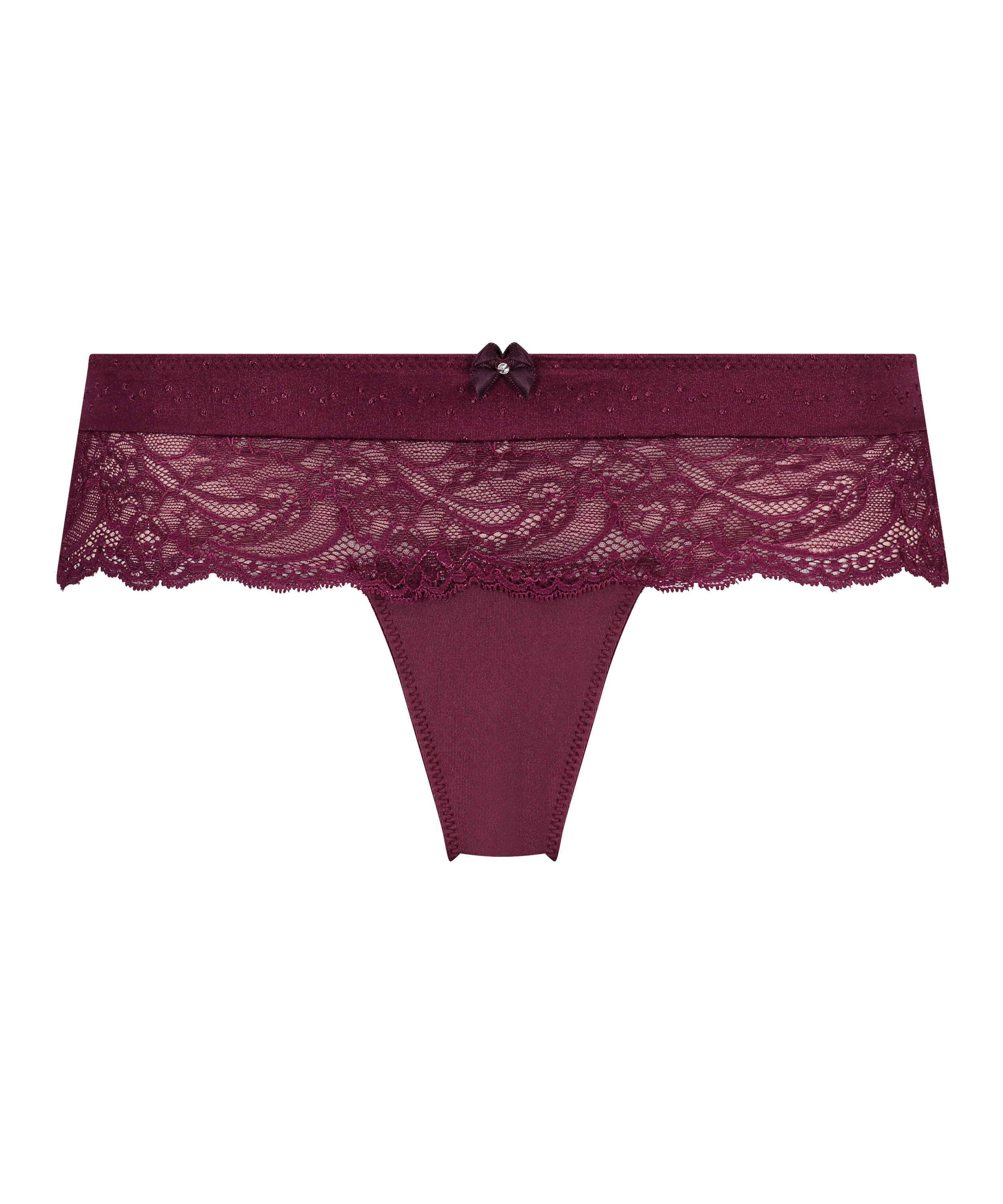 Boxer string Sophie, Pourpre, main