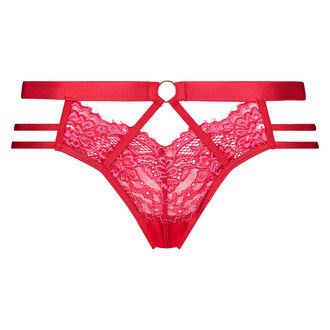 Brazilian met open kruis Chasity, Rood