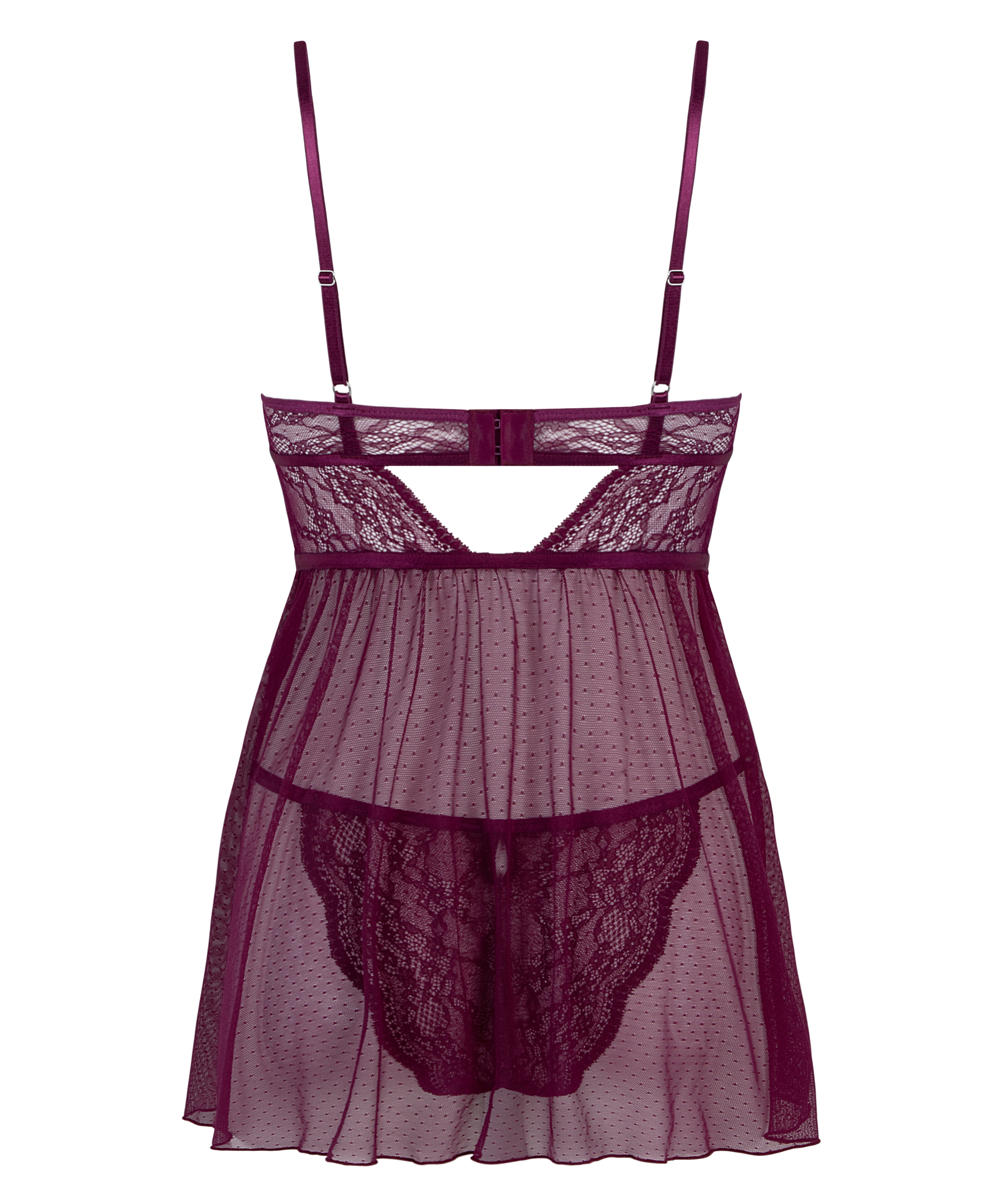 Babydoll Isabelle, Pourpre, main