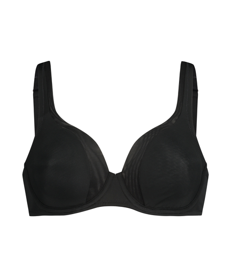 Soutien-gorge &agrave; armatures non-pr&eacute;form&eacute; en maille, Noir