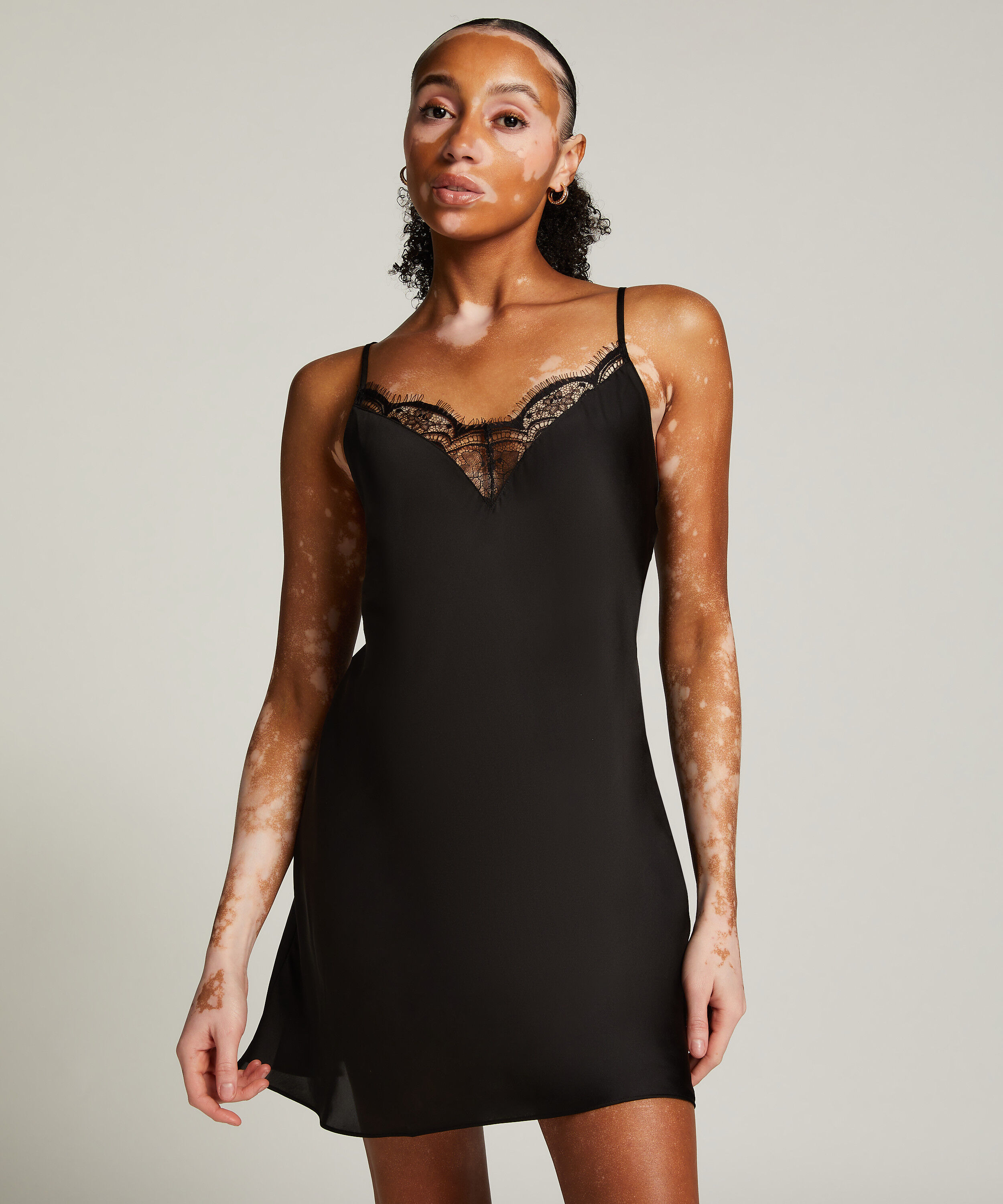 Nuisette satin, Noir Nuisette satin, Noir