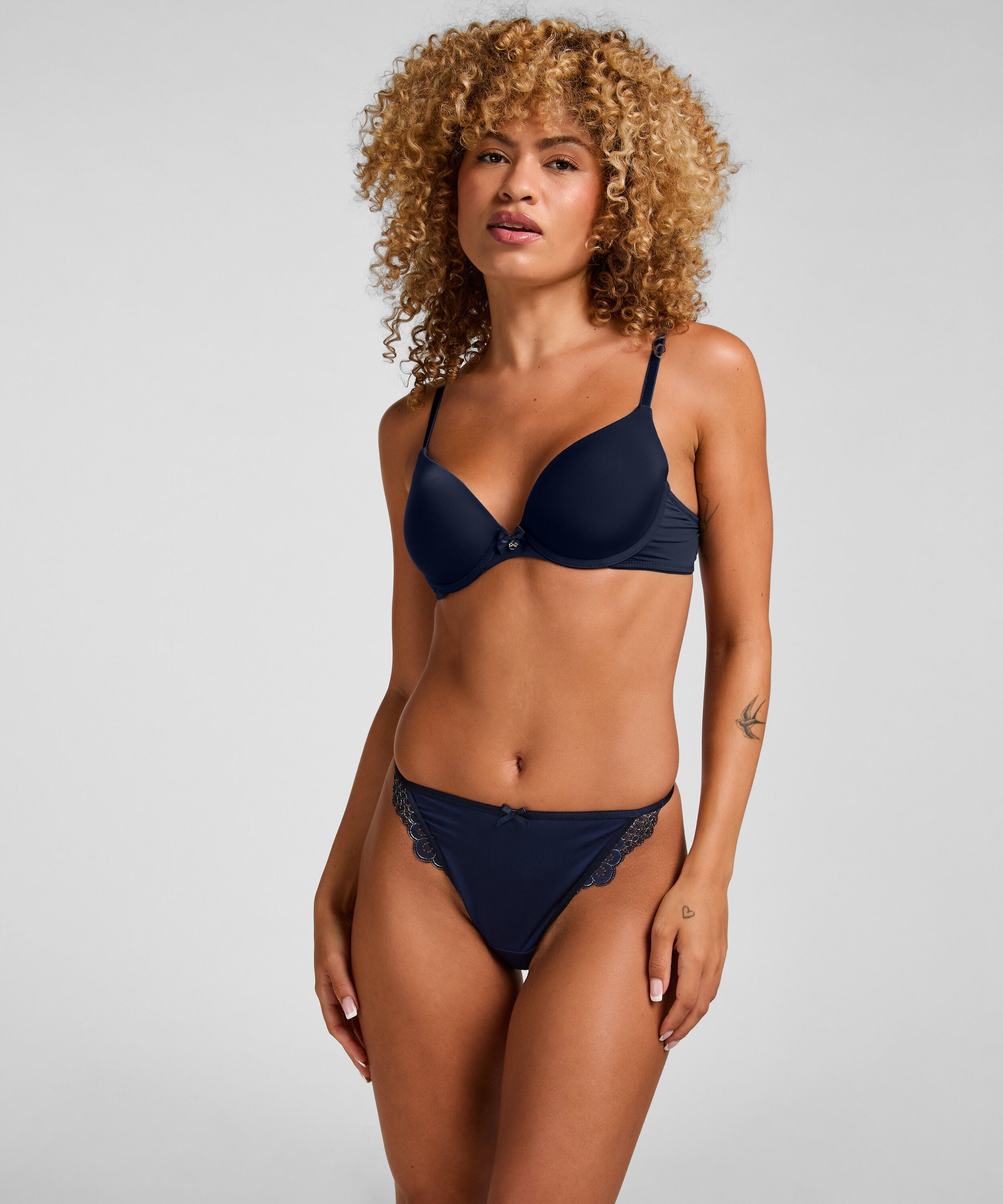 Highleg Brazilian Pamela, Blauw Highleg Brazilian Pamela, Blauw