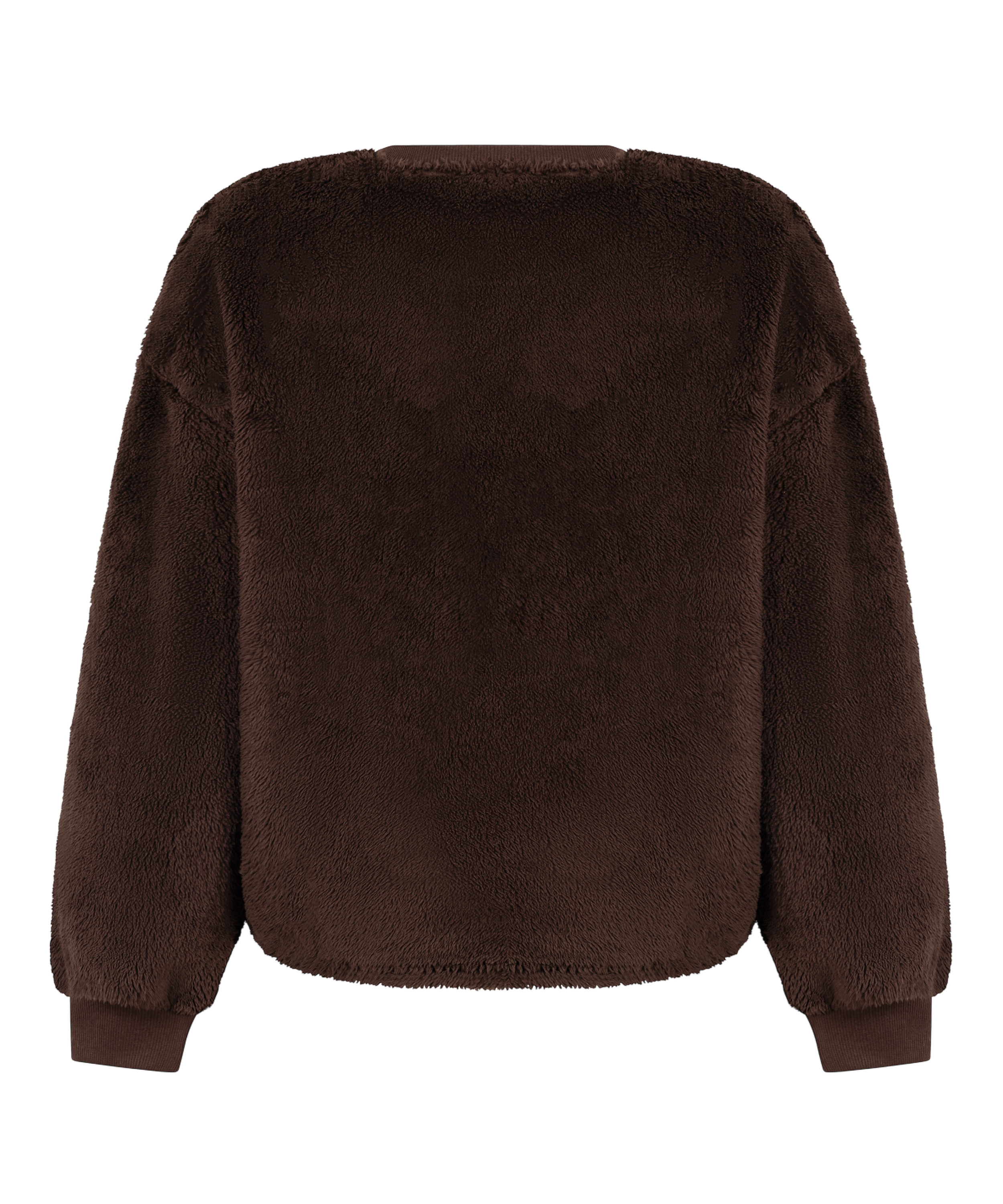 Top à manches longues Fluffy Fleece, Brun, main