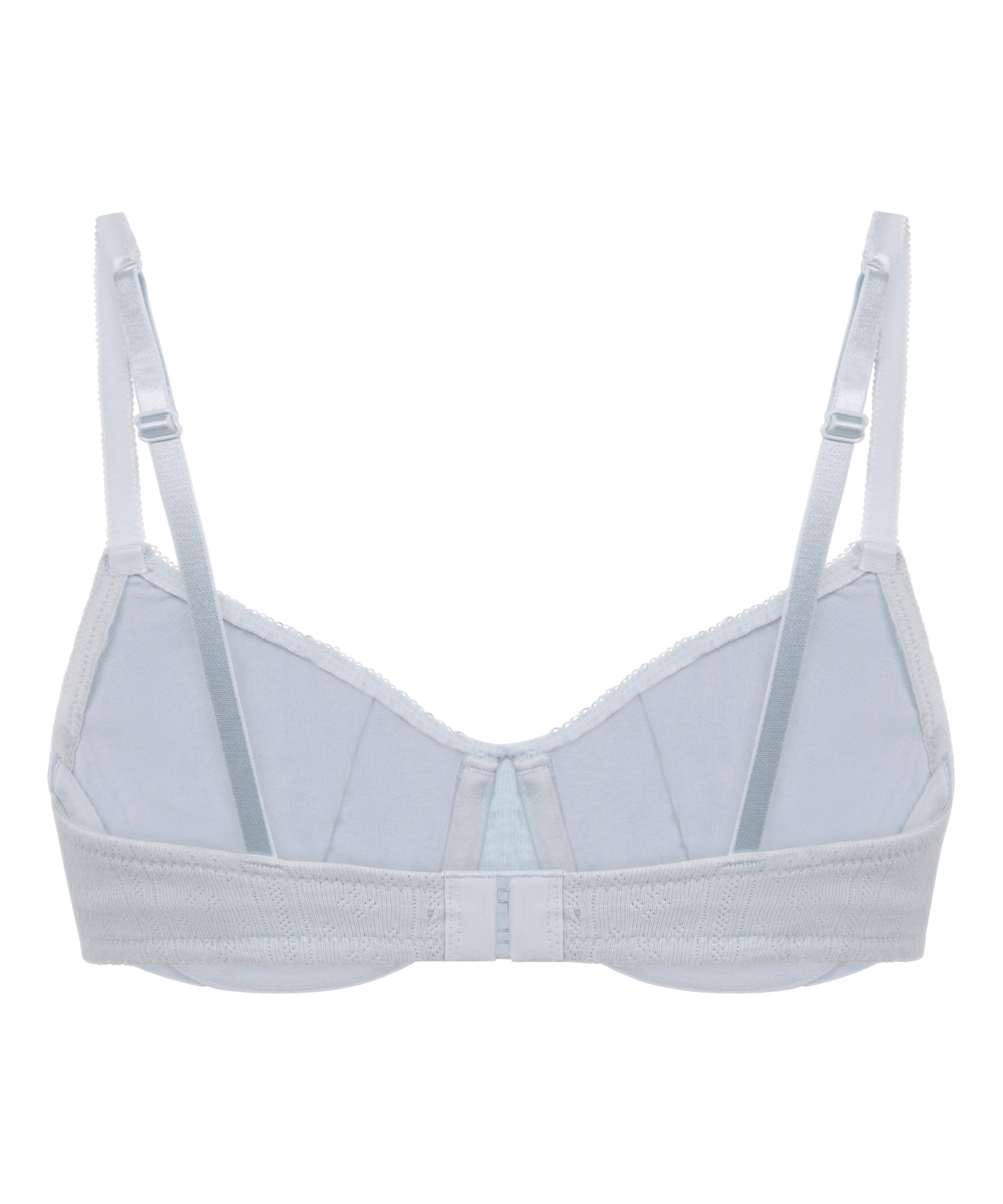 Soutien-gorge &agrave; armatures non-rembourr&eacute; Pointelle, Bleu, main