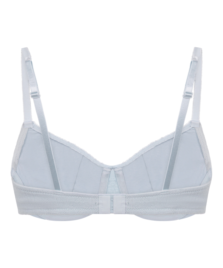 Soutien-gorge &agrave; armatures non-rembourr&eacute; Pointelle, Bleu