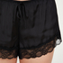Pyjama short Satin, Zwart