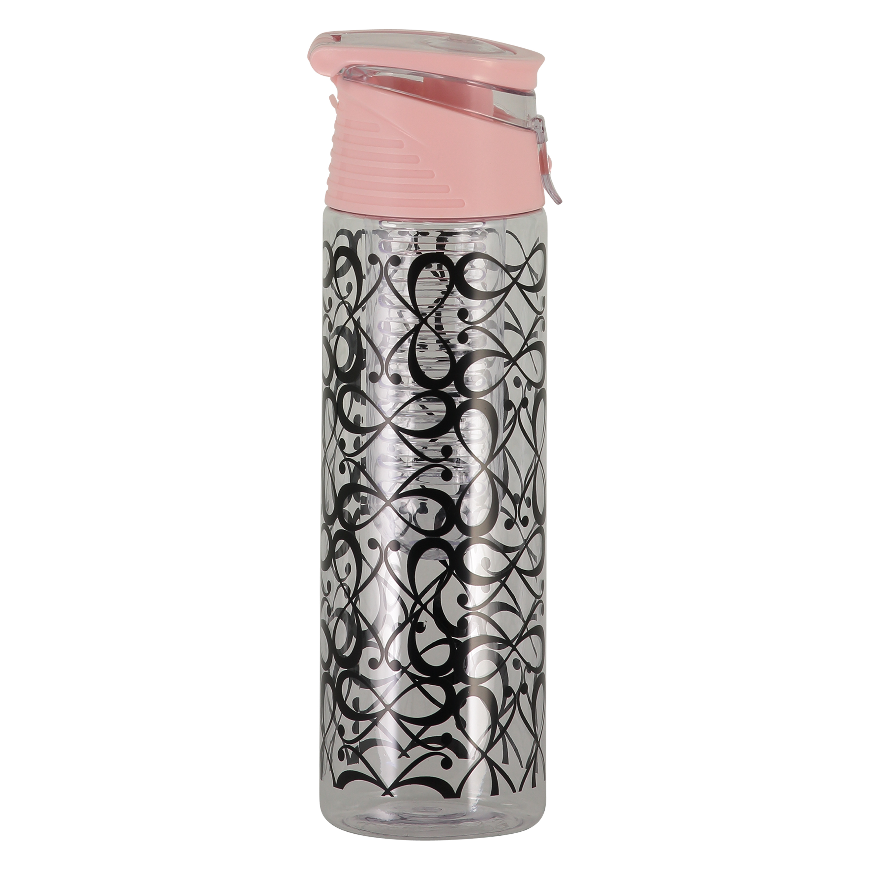 Patched infused water bottle, Roze, main
