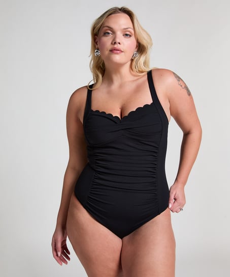 Maillot de bain Shaping Scallop, Noir