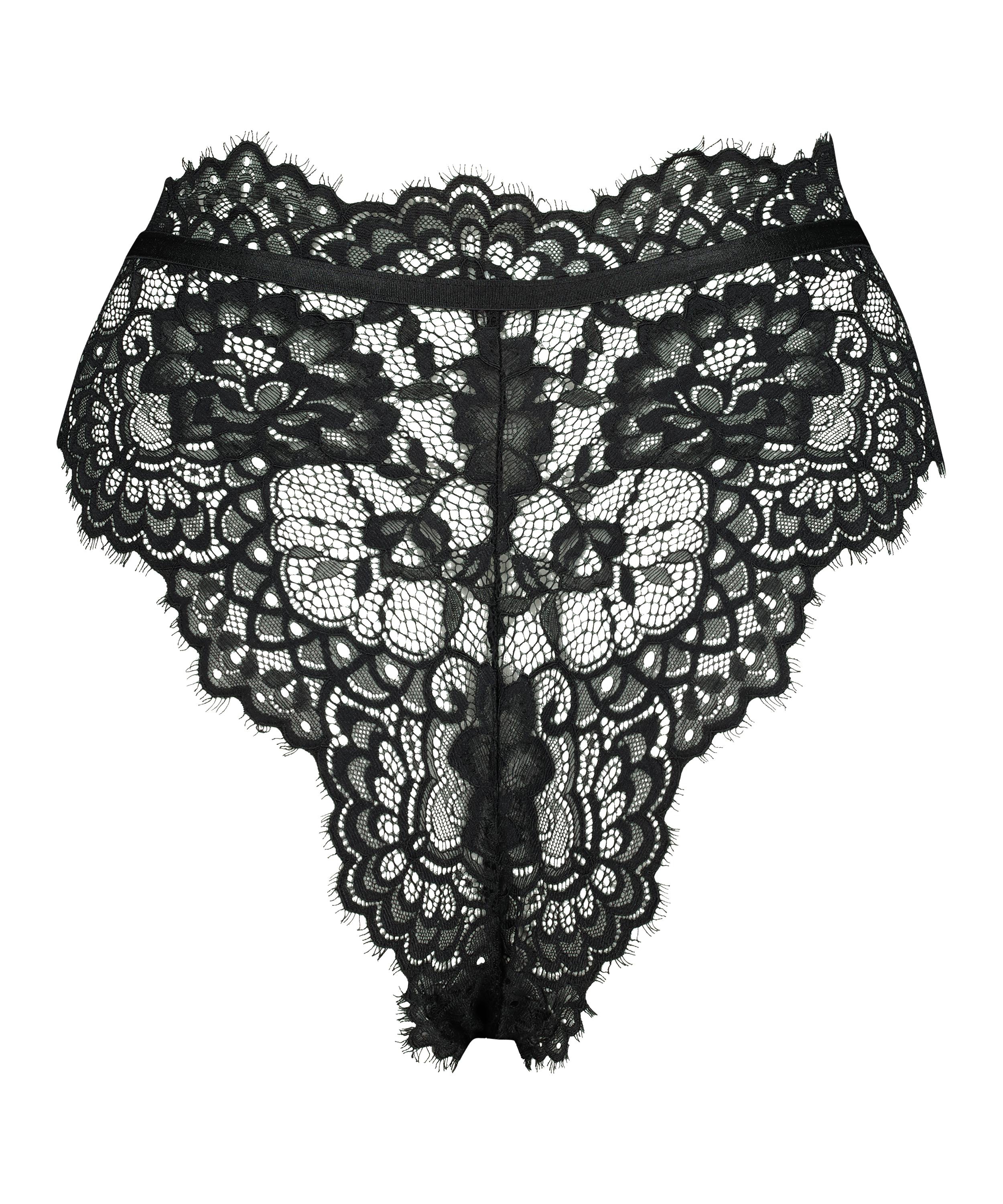 Hoog uitgesneden brazilian Marilyn, Zwart, main