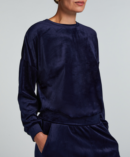 Velours Top, Blauw