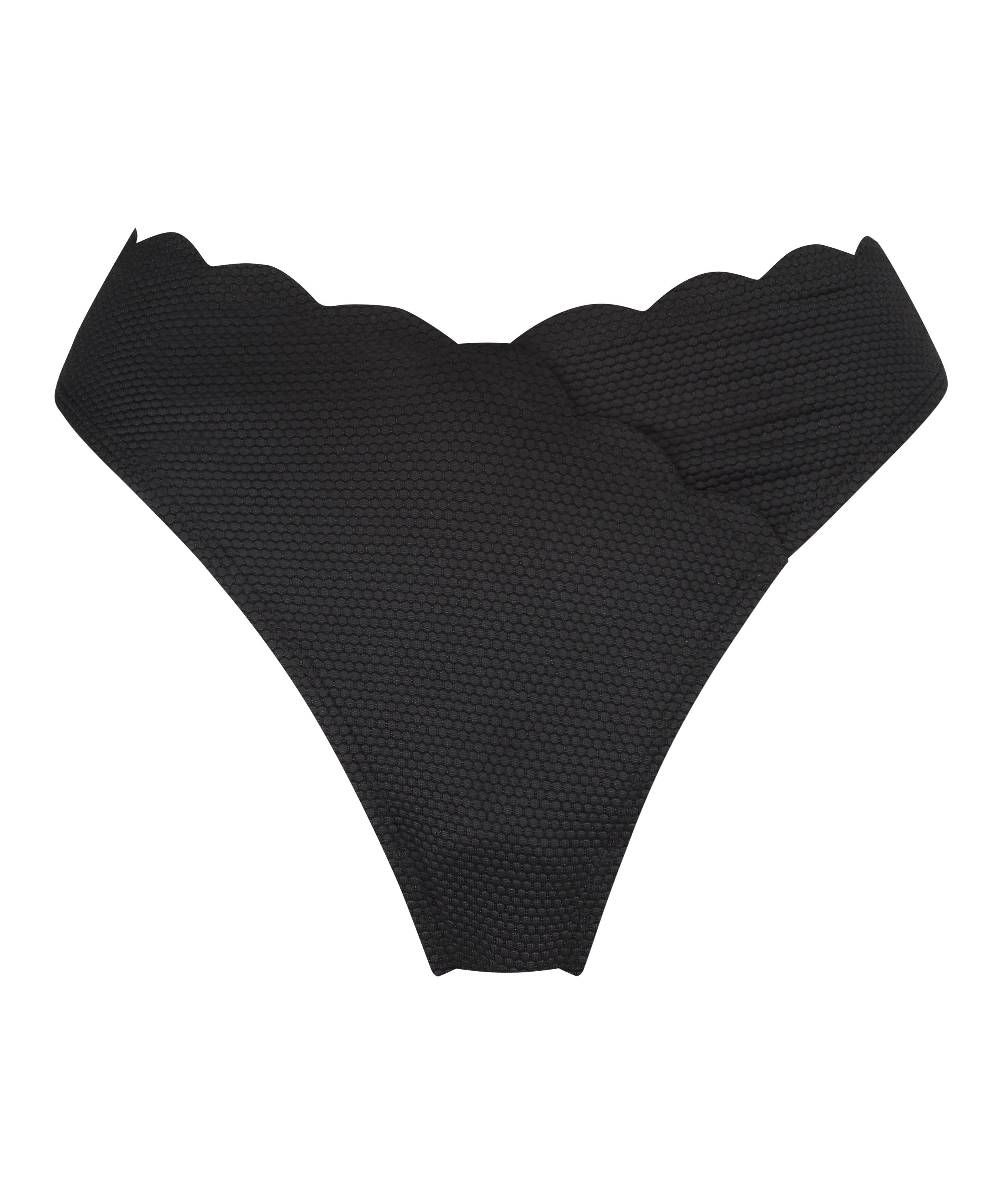 Slip de Bikini &Eacute;chancr&eacute;s Scallop, Noir, main