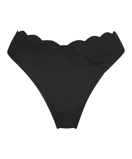Slip de Bikini &Eacute;chancr&eacute;s Scallop, Noir