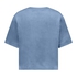 Top Velours Pocket, Blauw