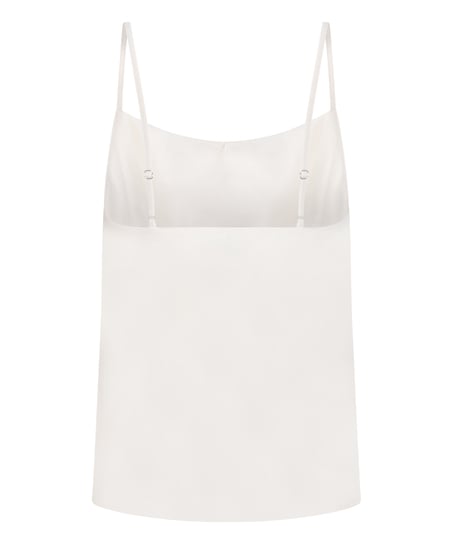 Minimal satijnen cami, Wit