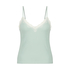 Cami top Rib Lace, Groen