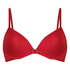 Soutien-gorge &agrave; armatures pr&eacute;form&eacute; Plunge, Rouge