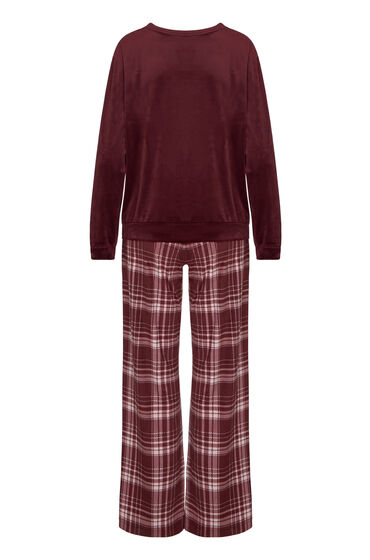 Hunkemöller Pyjama Set Velours Paars, foto 2