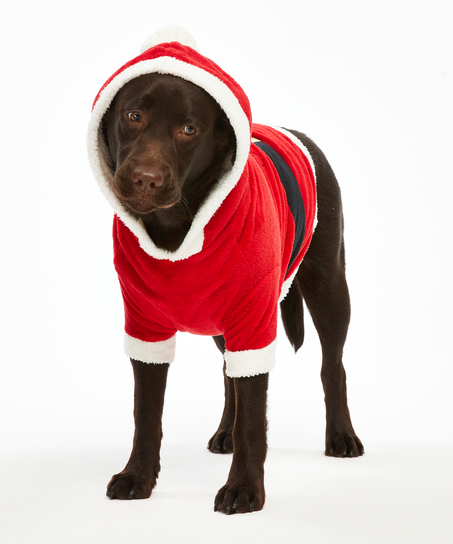 Fleece honden onesie, Rood