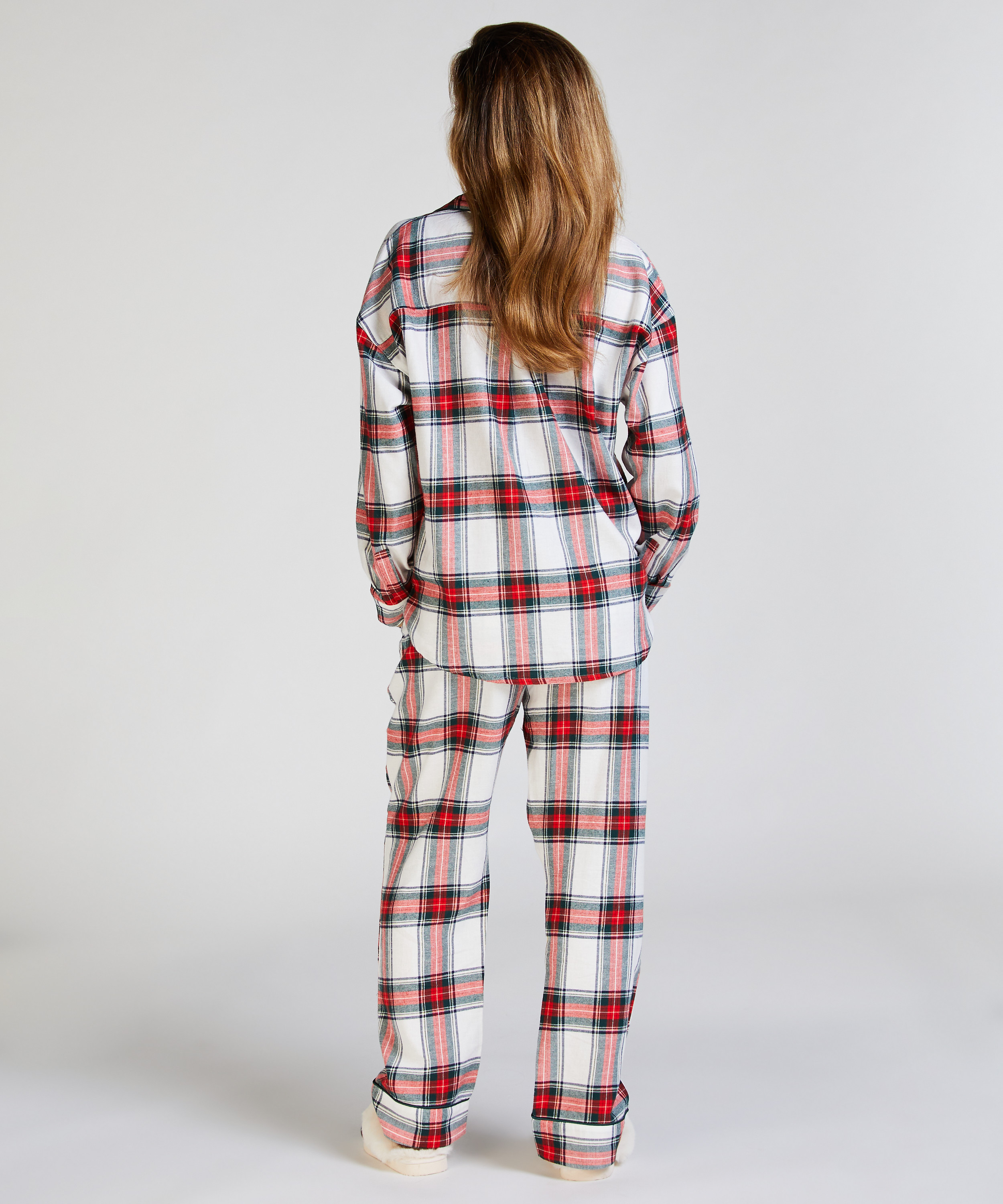 Pantalon de Pyjama Flanel, Blanc, main